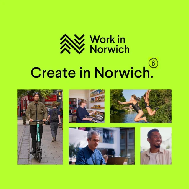 ⭐Exciting news⭐ Work in Norwich and Brandland have teamed up for 'Create in Norwich'. An event that will answer some burning questions about Norwich's creative scene. What’s it like to work as a creative here? And how can we get more talent, and more agencies to choose Norwich? With stories from people and agencies who made the move, to panel discussions about what the future holds for Norwich as a creative space, this event will give you a chance to get involved over some tasty drinks and nibbles. Do you want to find out more? Visit the link in our bio or our news highlight to register for this event! ⏰Thursday 23 January 2025, 4:00pm 📍Dragon Hall, Norwich #workinnorwich #brandland #createinnorwich